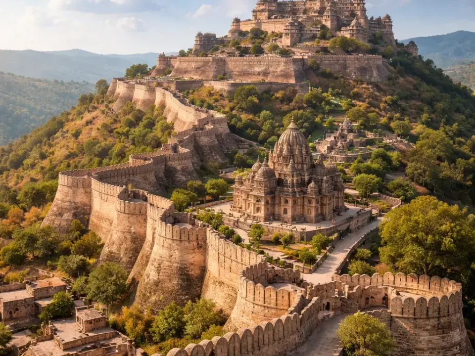 Kumbhalgarh Fort Rajasthan showcasing massive walls and historic Rajput architecture
