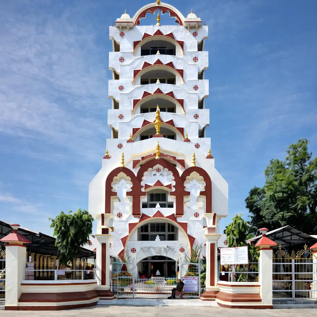 Bharat Mata Mandir in Varanasi, India – multi-level temple dedicated to Mother India, featuring detailed relief maps of India