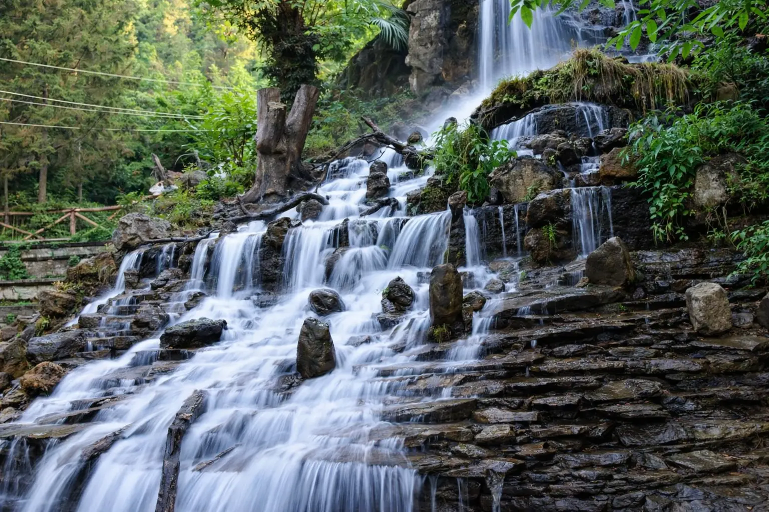 Tourists enjoying the scenic Company Garden park in Mussoorie