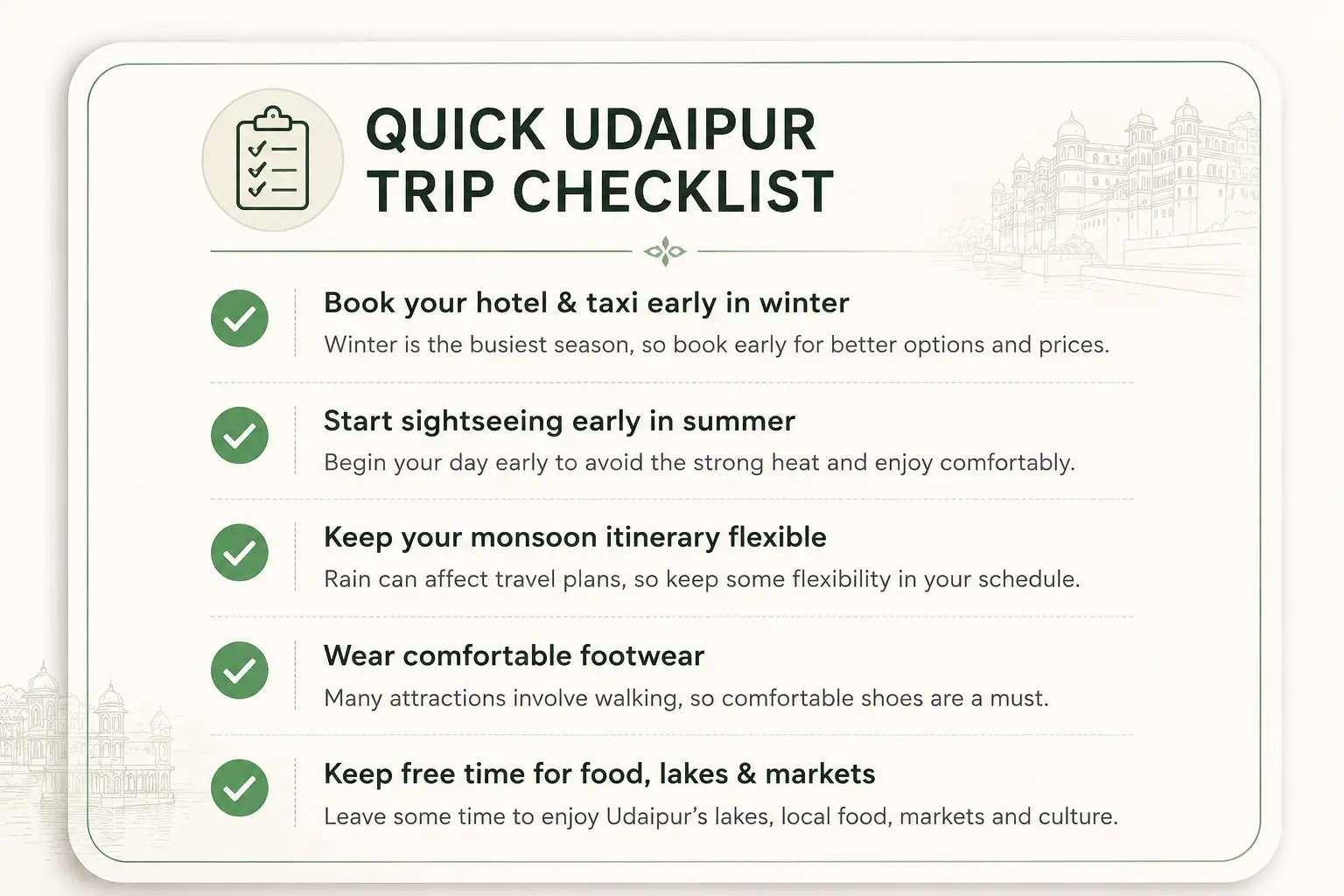 checklist for traveler