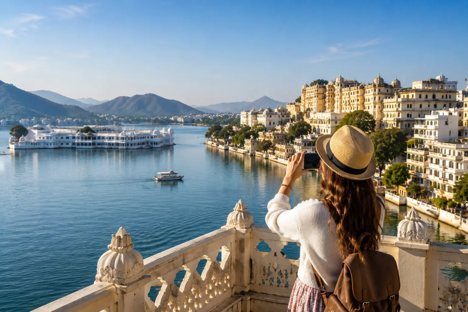 winter view of udaipur city